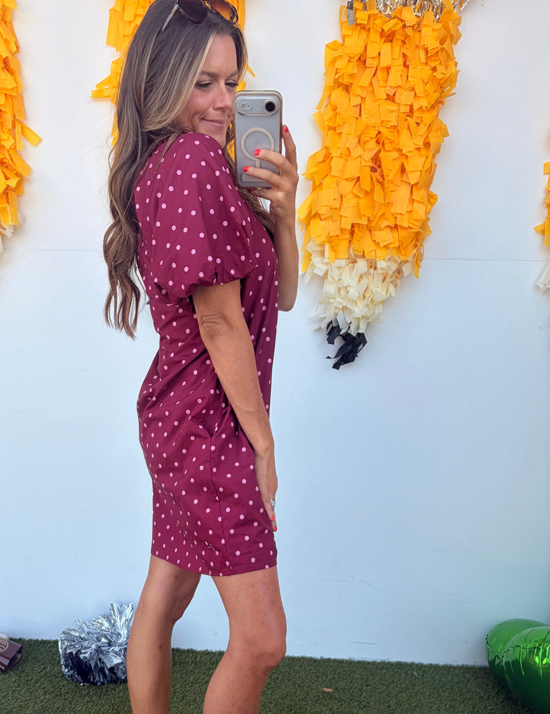 Remind Me Dress - Burgundy