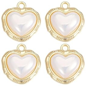 Pearl Heart Charm