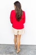 In the knit of time Sweater - Red