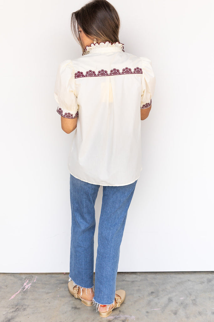 First Light Top - Maroon