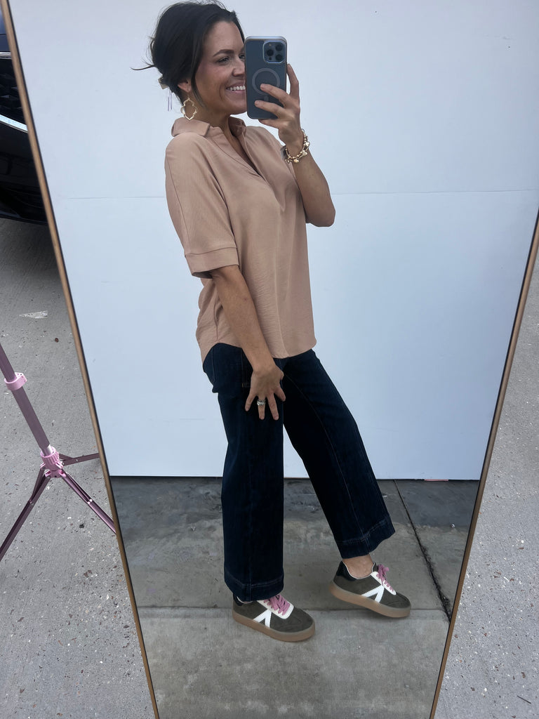 Daring Collared blouse - Dark Brush