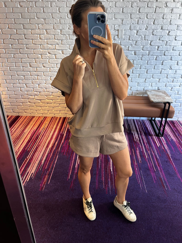 Fall Scuba Shorts - Mocha