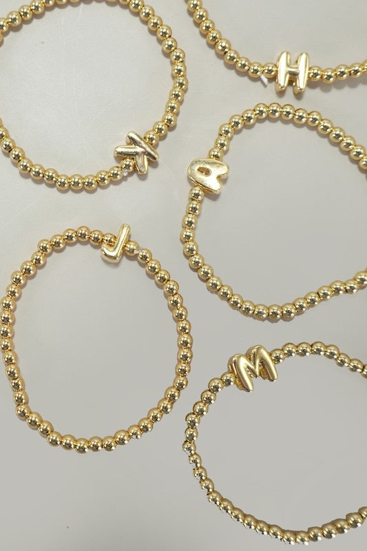 Bubble Initial Beaded bracelet