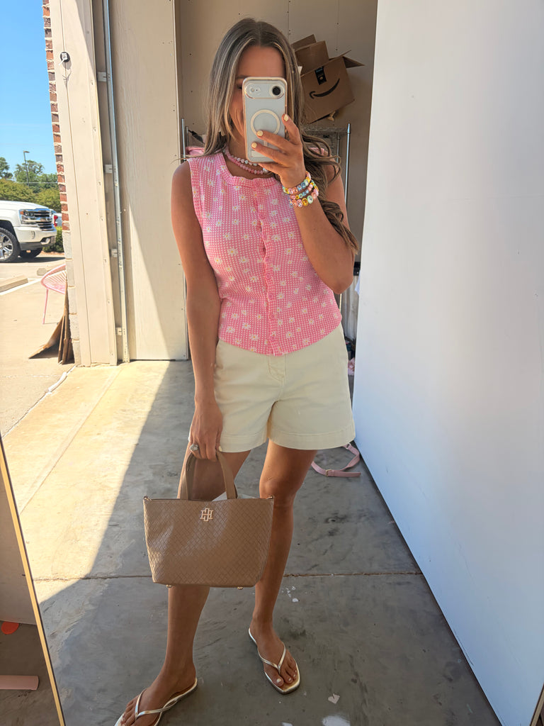 Floral Babe Vest - Pink