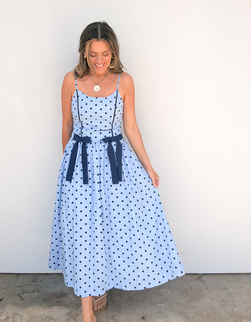 Too Sweet Midi Dress - Blue / Navy