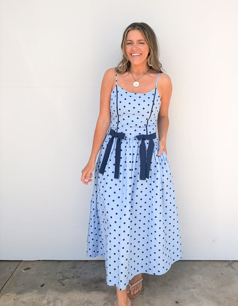 Too Sweet Midi Dress - Blue / Navy