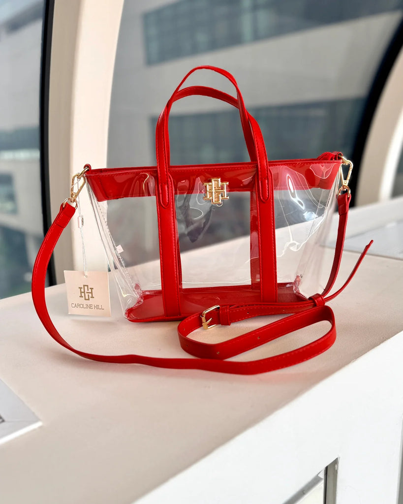 Molly Clear Tote Red
