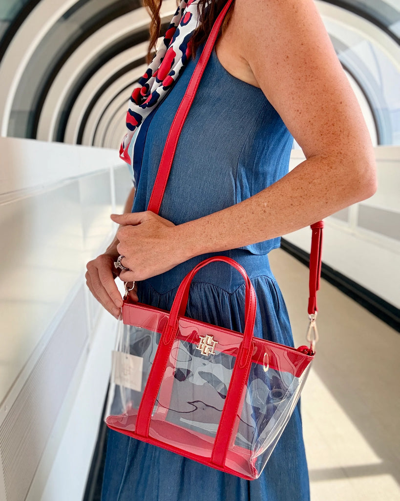 Molly Clear Tote Red