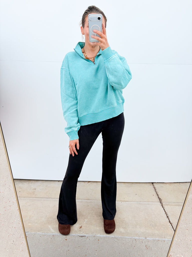 Walk This Way Pullover - Turquoise