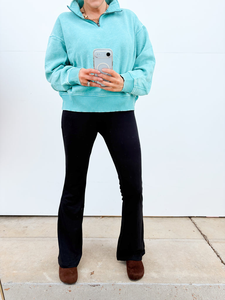 Walk This Way Pullover - Turquoise