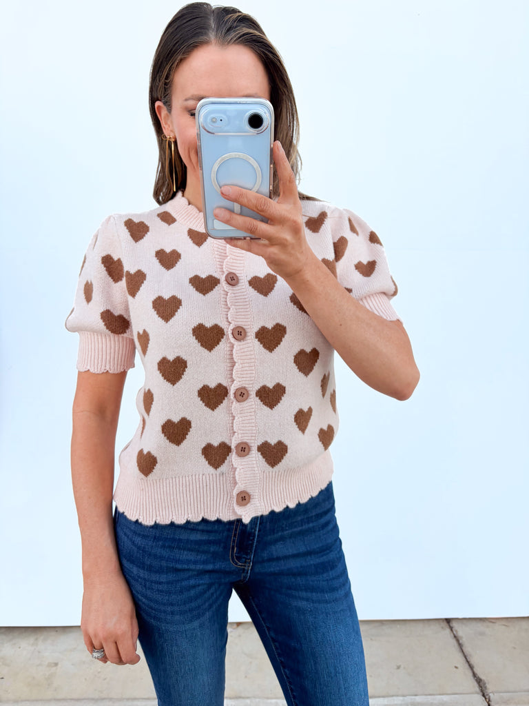 Adorable Claire Sweater - Pink/Taupe