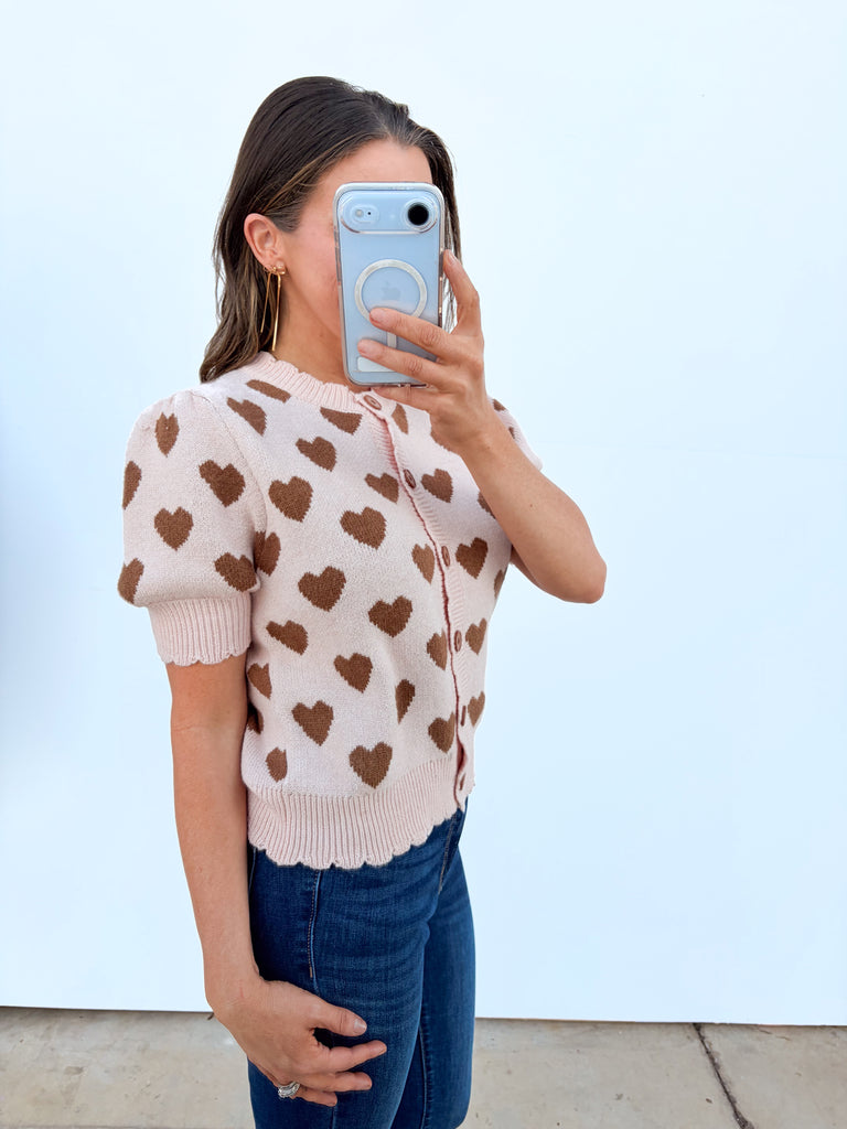 Adorable Claire Sweater - Pink/Taupe