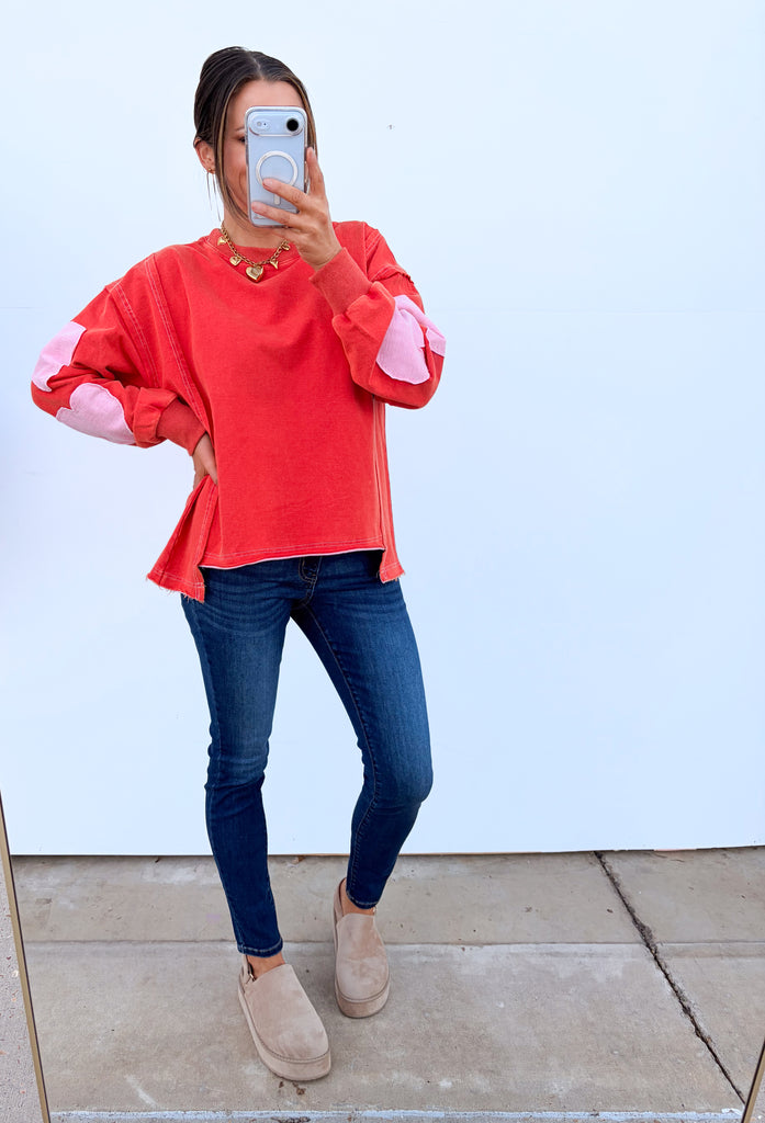 Lovebug Top - Red/Pink
