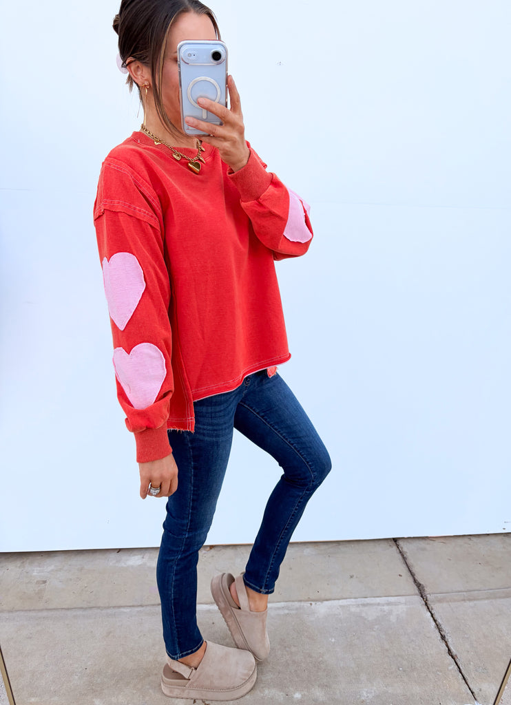 Lovebug Top - Red/Pink