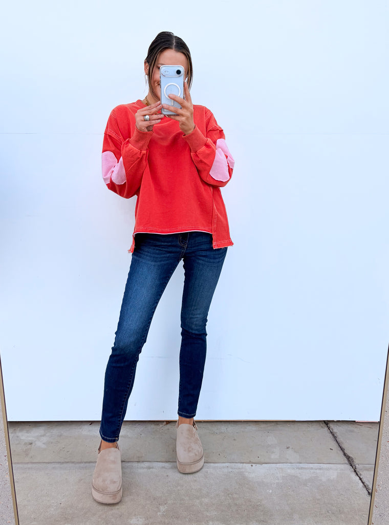 Lovebug Top - Red/Pink