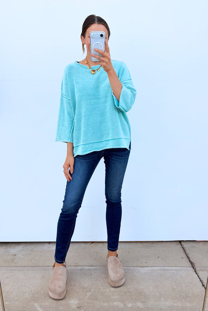 Vintage Everyday Sweater - Mint