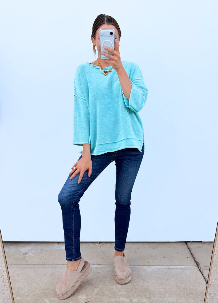 Vintage Everyday Sweater - Mint