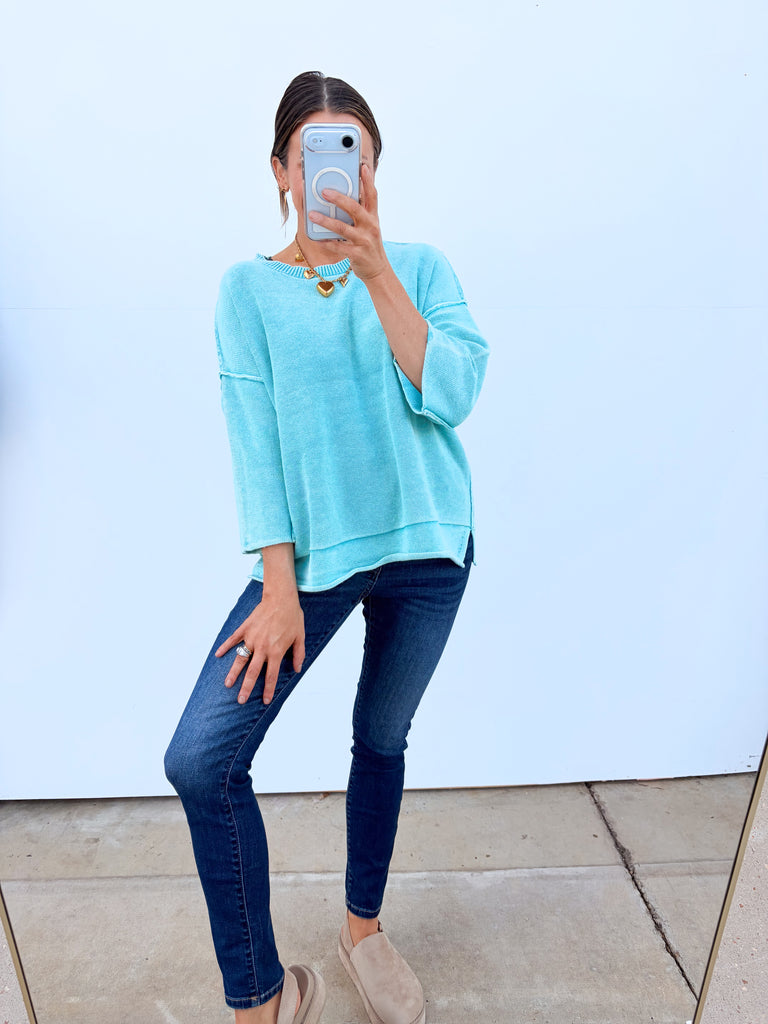 Vintage Everyday Sweater - Mint