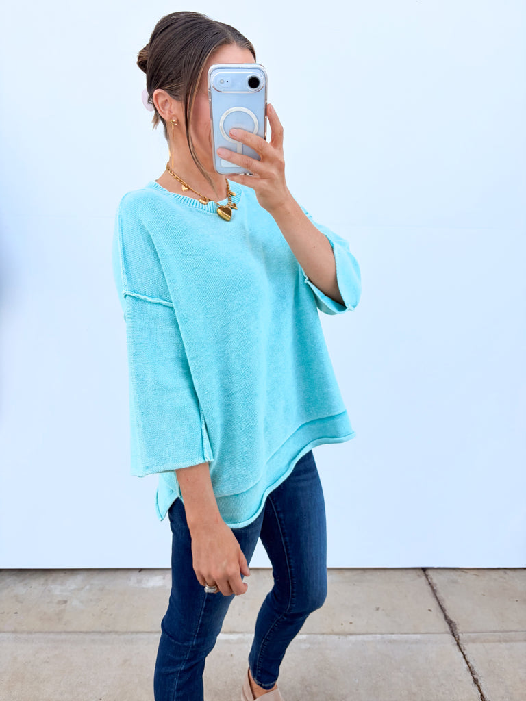 Vintage Everyday Sweater - Mint