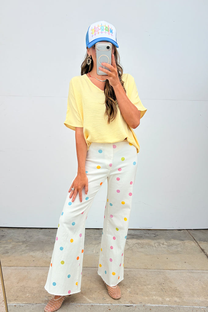 Vanilla Confetti Jeans - Ivory Multi