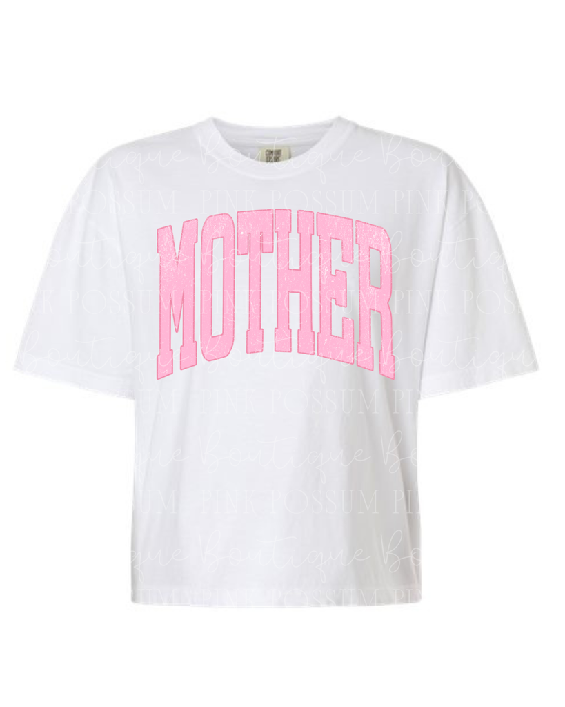 MOTHER distressed Tshirt- Crop Boxy White