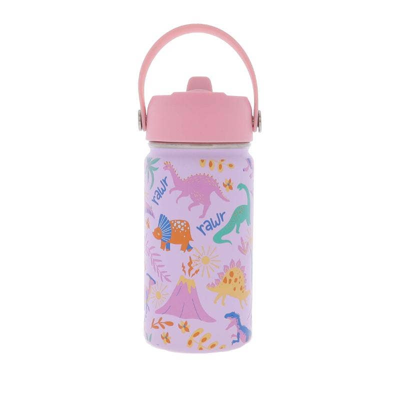 Kids Girls Dino-Mite 12 Oz. Bottle With Straw Cap