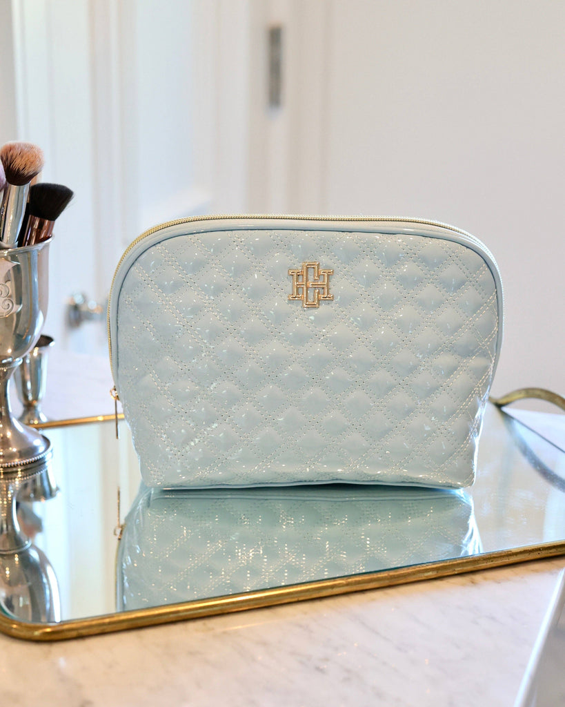 Capri Large Pouch Light Blue Patent