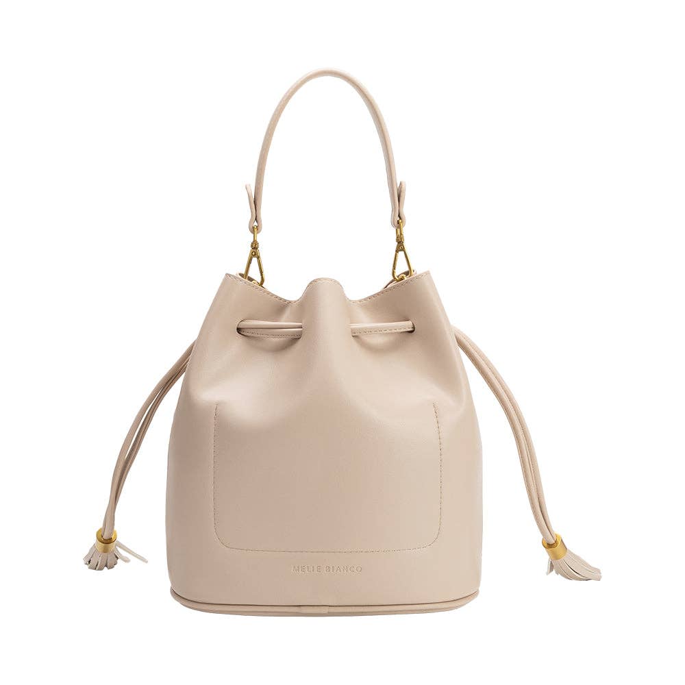 Janae Recycled Vegan Leather Top Handle Bag- Bone