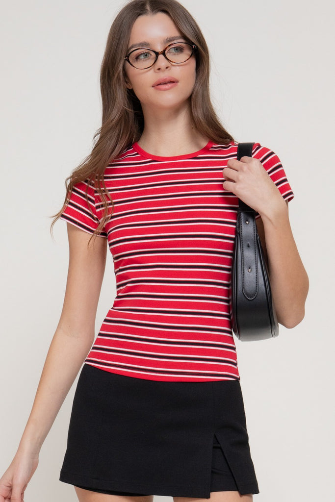 Red Stripe Top Sale