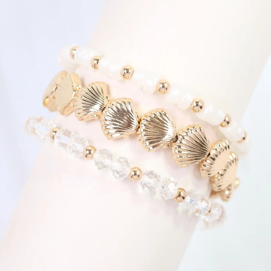 Dayton Shell Stretch Bracelet Set