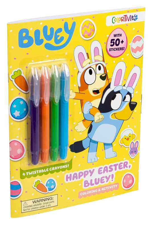 Bluey Colortivity: Happy Easter, Bluey! by Delaney Foerster: Paperback