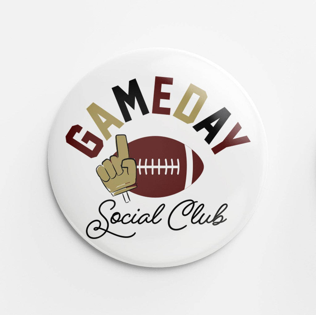 Gameday Social Club Button (Gold & Garnet)