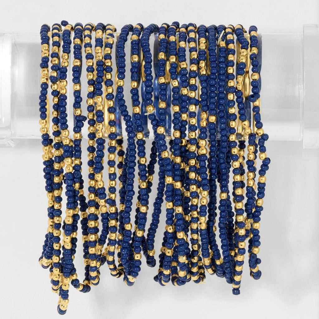 Stretch Seed Bead Solid Game Day Bracelets: Maroon
