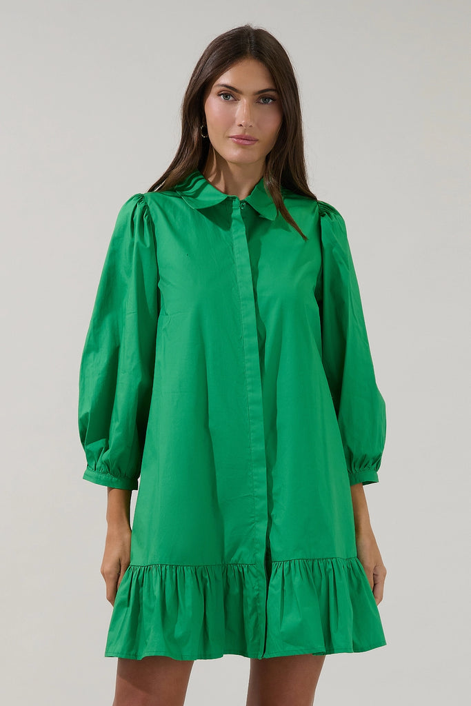 Halftime Hotty Dress - Kelly Green
