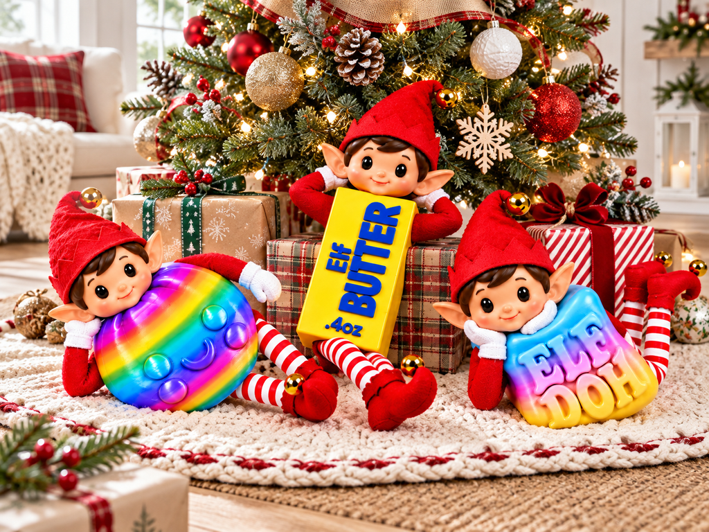ElfDoh Outfit Mixed Rainbow - Trendy Viral Squishy Rainbow!