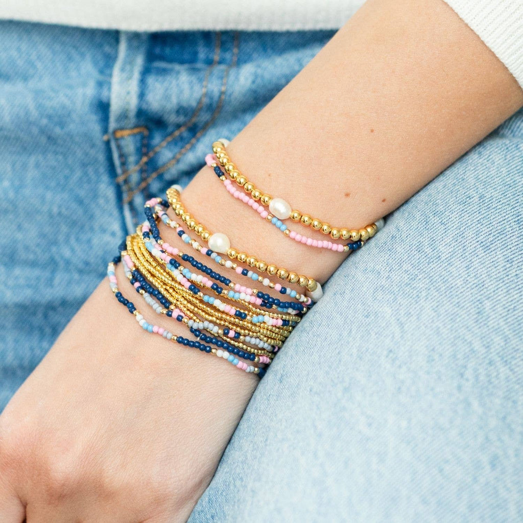 Claire 4mm Stretch Medium Pearl Bracelet