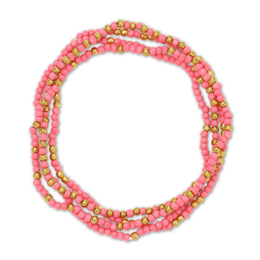 Solid Color 2mm Seed Bead Bracelets: Light Blue
