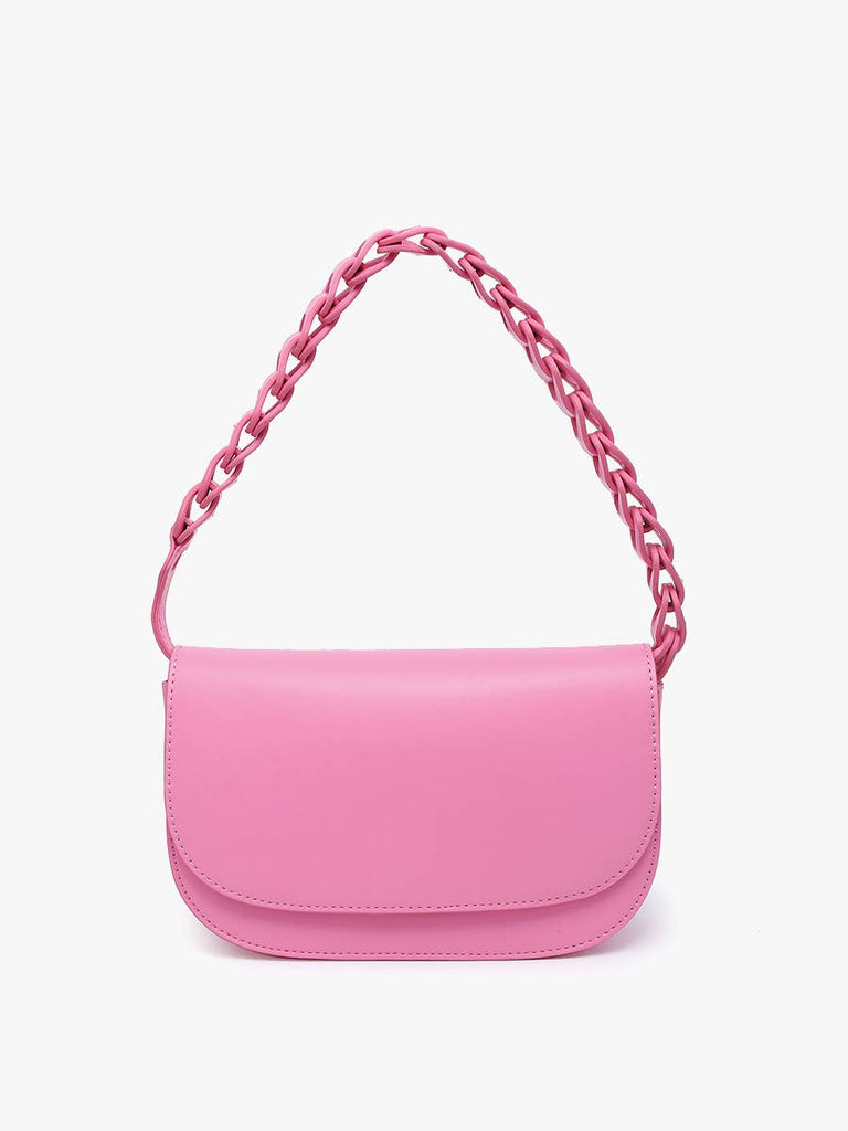 Tripoli Chain Link Shoulder Bag: Brown