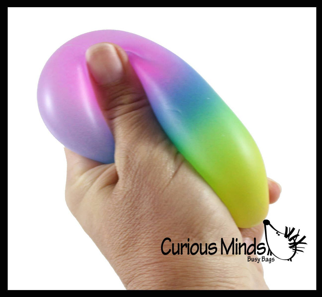 1 Rainbow Sugar Ball - Thick Glue/Gel Stretch Ball - Squishy
