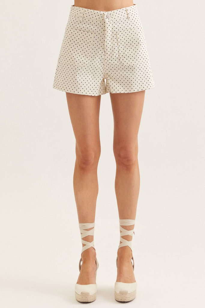 Dot Dot Darling Shorts - White