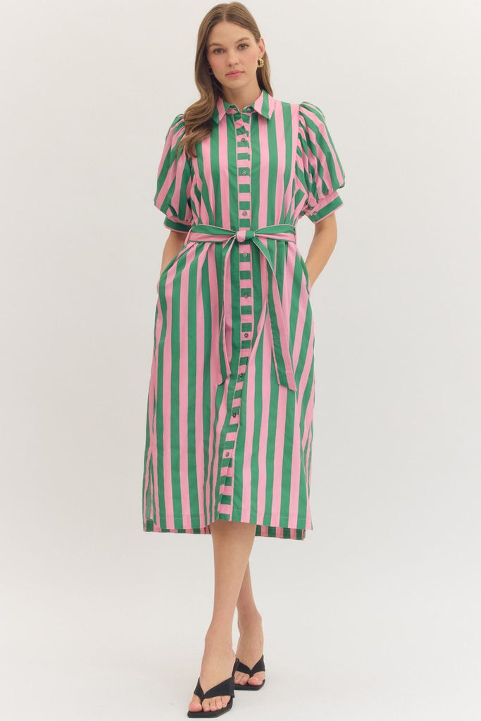 Allison Midi Dress - Green
