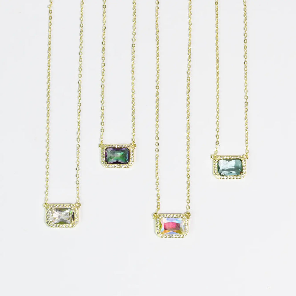 Glow Up Necklace - Rainbow Gem