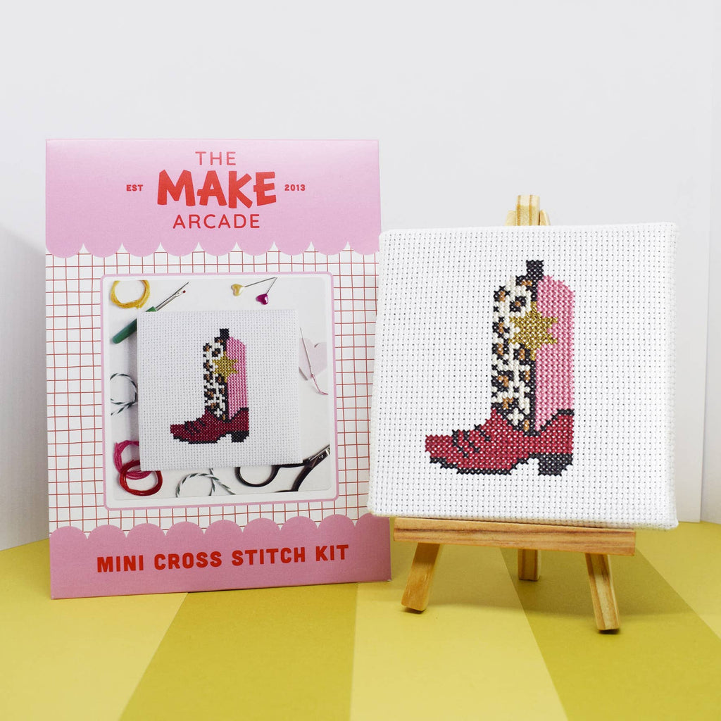 'Cowgirl Boot' Mini Cross Stitch Kit