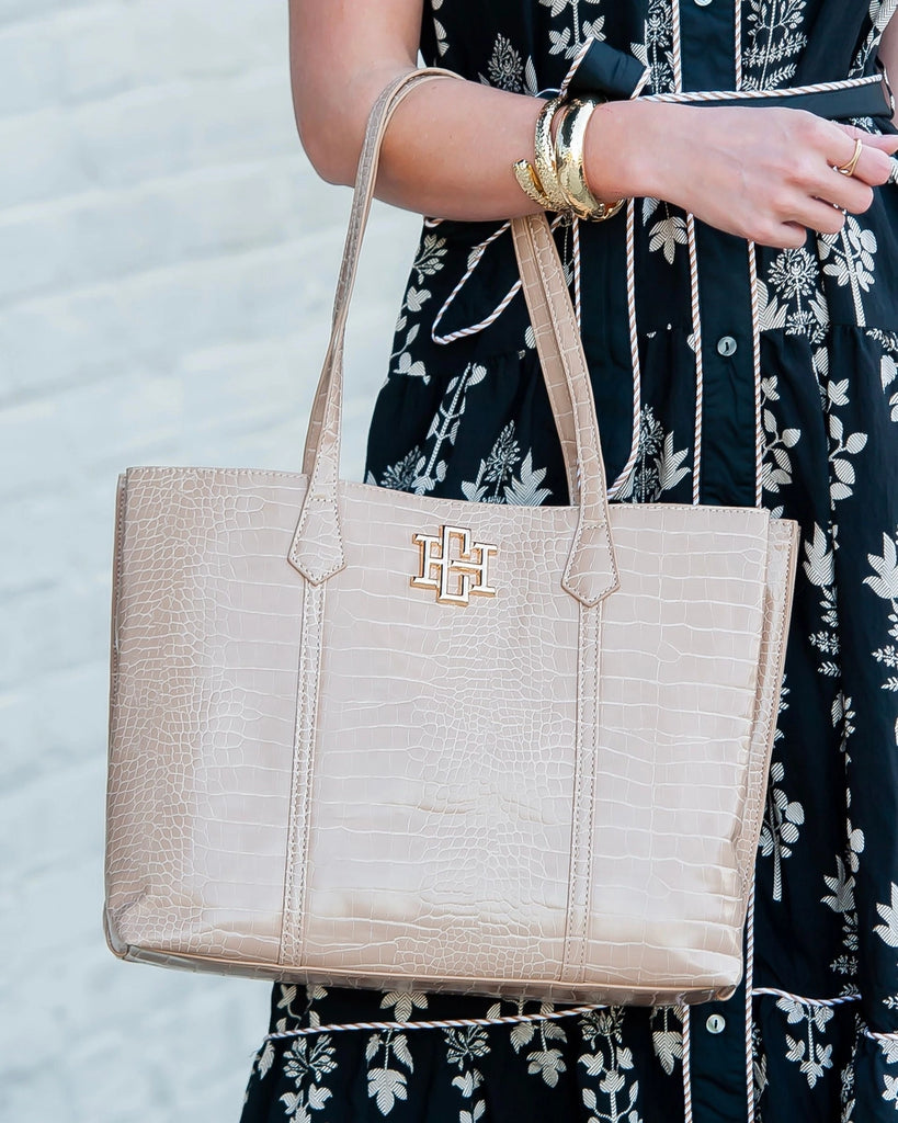 Caroline Hill Heath Tote Bag -Latte EC