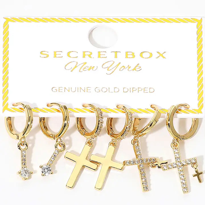 Cling To The Cross Huggie Earrings