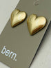 VINTAGE - Puffy Heart Stud (vintage gold) BER580