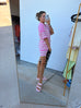 In The Breeze Romper - Pink / Oat