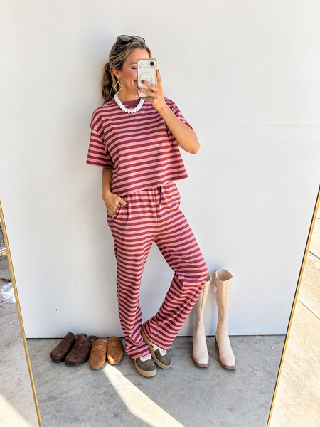 The Sutton Pants - Burgundy