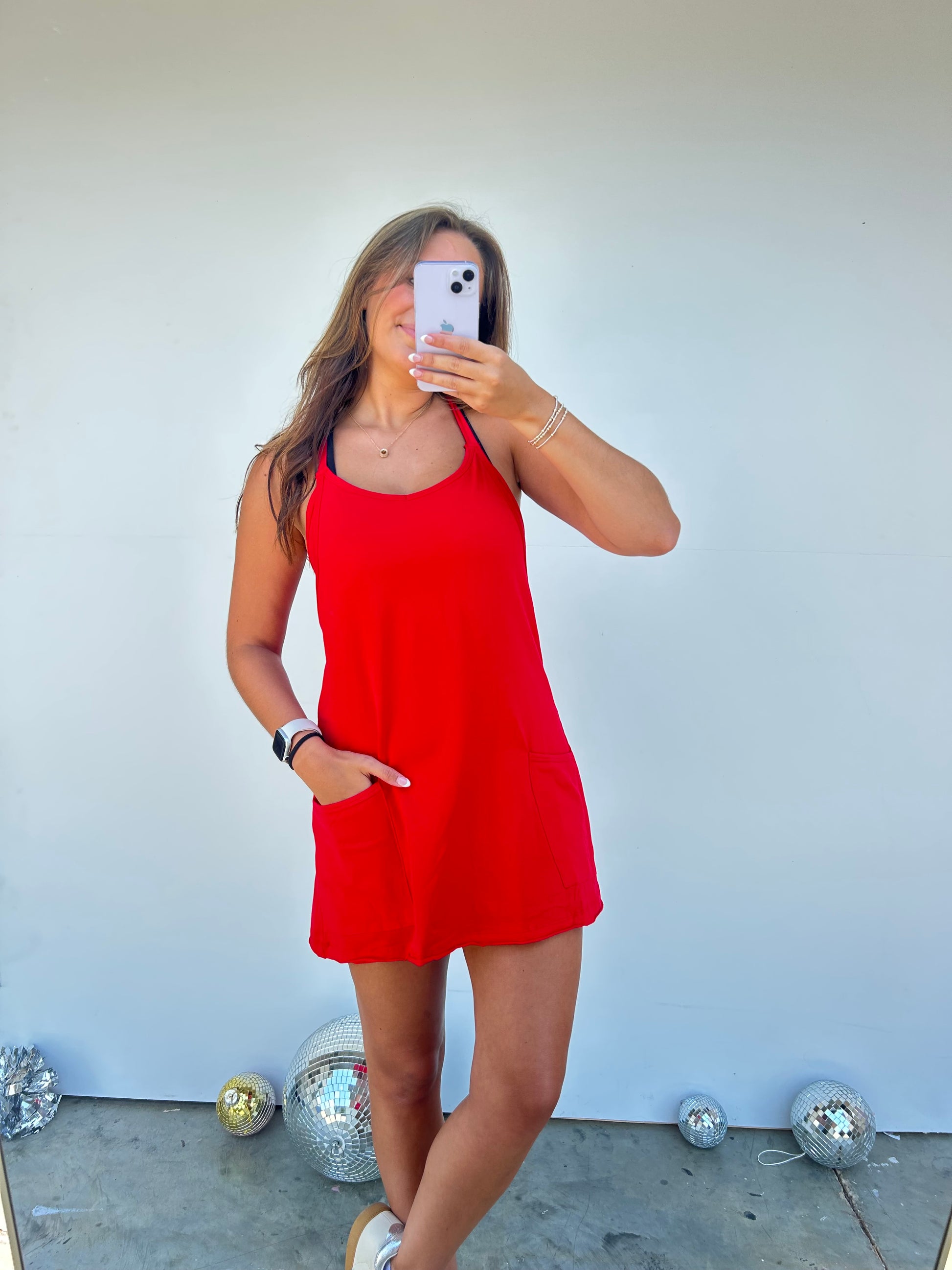 Join Me Dress Romper - Ruby