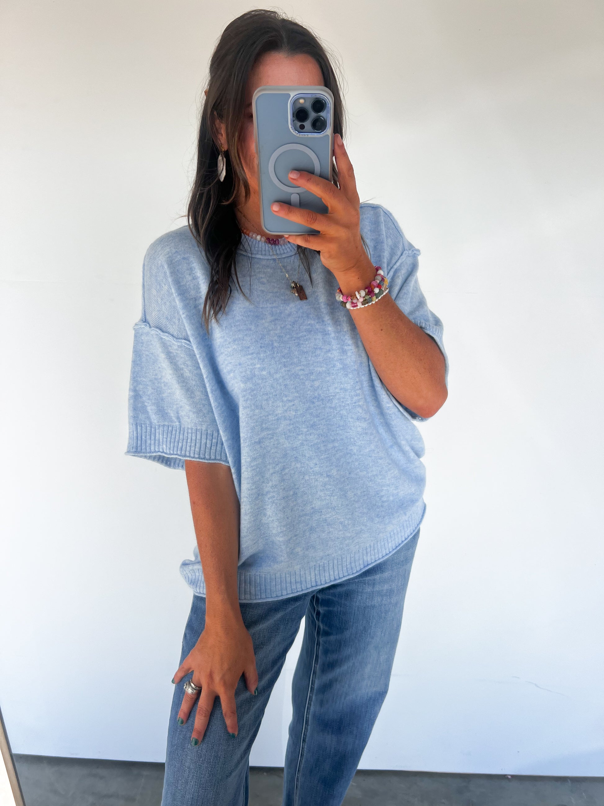 Tay Tay Sweater - Powder Blue